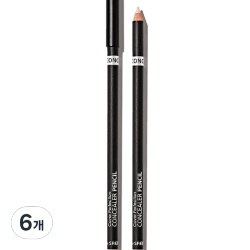 더샘 커버 퍼펙션 컨실러 펜슬 1.4g, 1.0 클리어 베이지, 6개