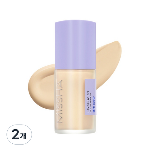 미샤 레이어링 핏 세미 글로우 파운데이션 35ml, 21호 바닐라, 2개