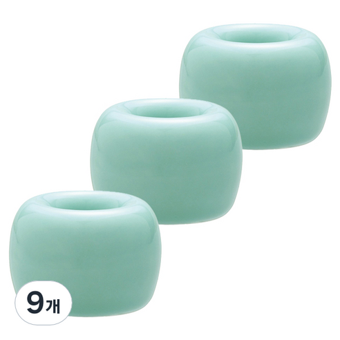 블럭마트 도자기 칫솔꽂이, 민트, 9개