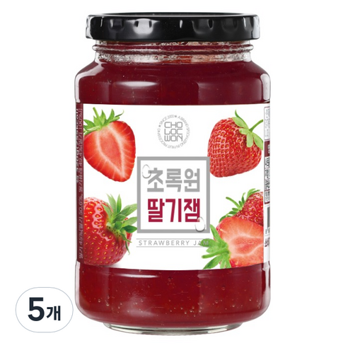 초록원 딸기잼, 320g, 5개