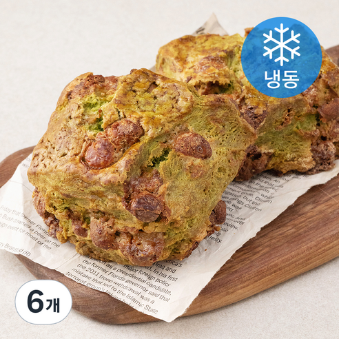 우드앤브릭 말차 스콘 2개입 (냉동), 190g, 6개