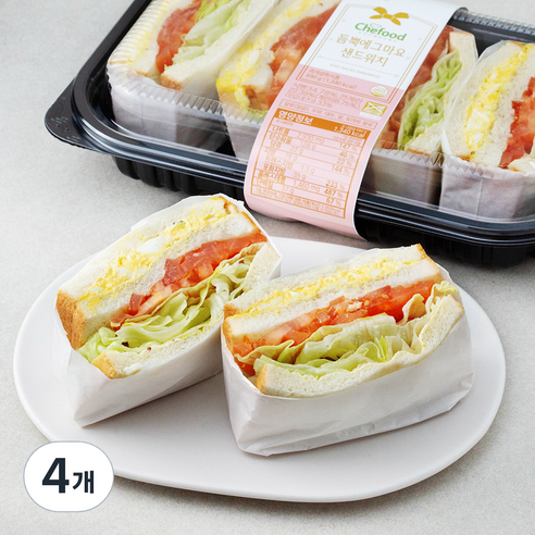쉐푸드 듬뿍 에그마요 샌드위치, 690g, 4개