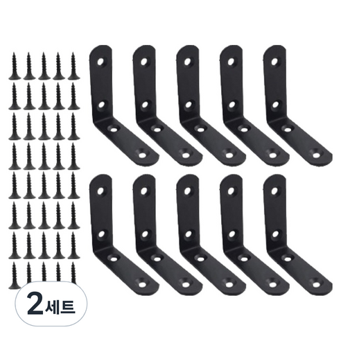 OON 스테인리스 미들 라운드 꺽쇠 A타입 12p + 피스못 50p 세트, 2세트
