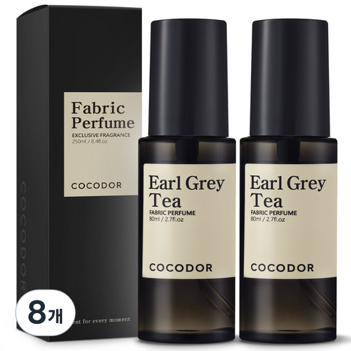 코코도르 룸 앤 패브릭 퍼퓸 섬유탈취제, 80ml, 8개, 얼그레이티