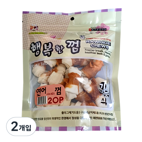 쉐프의 레시피 행복한껌 강아지 간식 20p, 연어, 230g, 2개