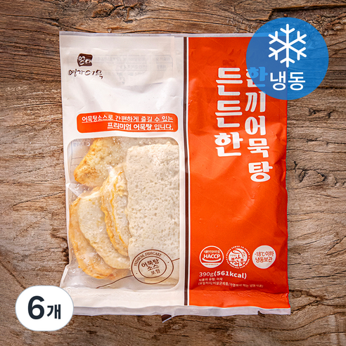 영자어묵 든든한 한끼 어묵탕 (냉동), 390g, 6개