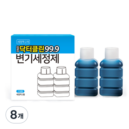 디앤디 닥터클린 99.9 리필용 변기세정액, 100ml, 8개