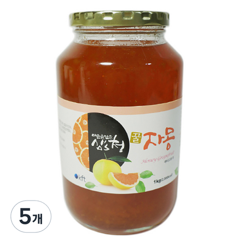 심''s청 꿀 자몽차, 1kg, 5개, 1개입