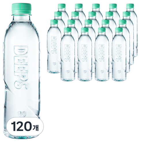 Deeps 에코 그린 먹는 해양 심층수 무라벨, 500ml, 120개