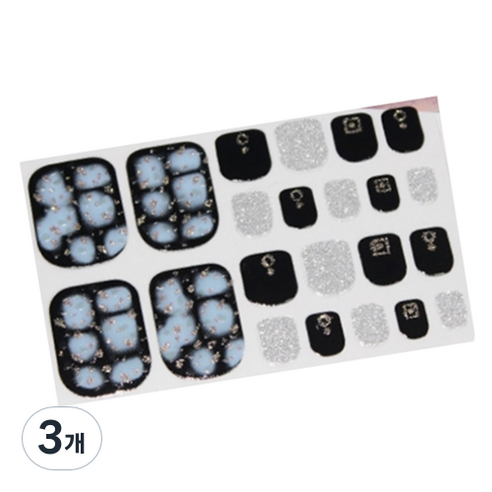 블루코지 페디팁 셀프 스티커 발 꾸미기, 3개, Type 17