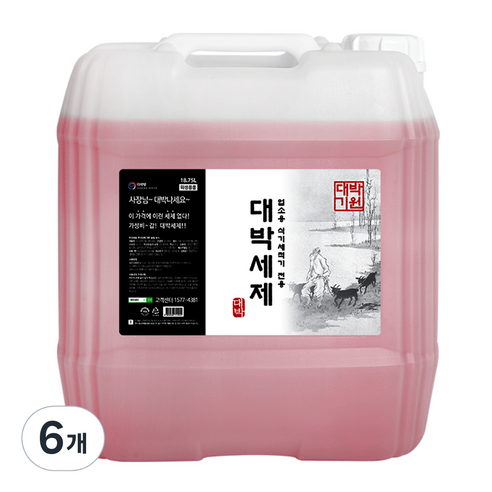 대박 식기세척기용 세제, 6개, 18.75L