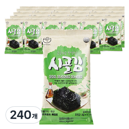 시골 미니 도시락김, 1.8g, 240개