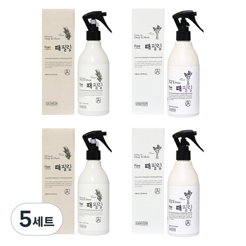 수아연 딥앤모이스처 각질제거 때필링 스프레이 300ml 라벤더 2p + 로즈마리 2p 세트, 5개
