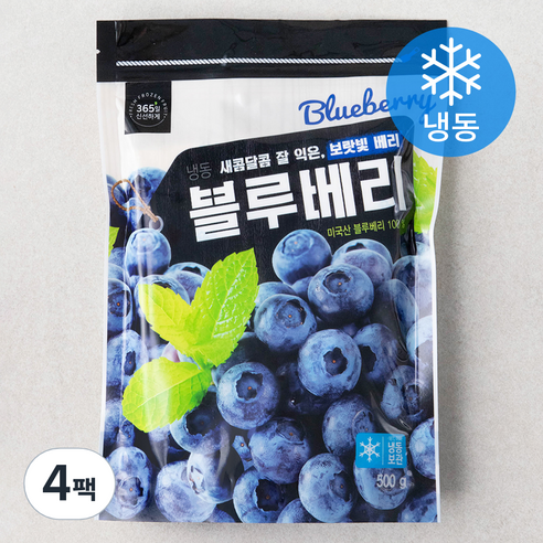 미국산 냉동 블루베리, 500g, 4개