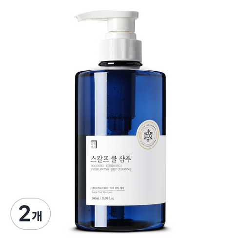 살림백서 스칼프 쿨 샴푸 프레쉬민트향, 2개, 500ml