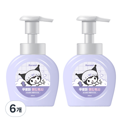 아텍스 쿠로미 핸드워시 애플후르츠, 280ml, 6개