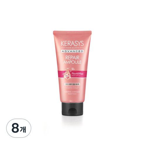 케라시스 어드밴드스 헤어팩 피치앤로즈, 8개, 300ml