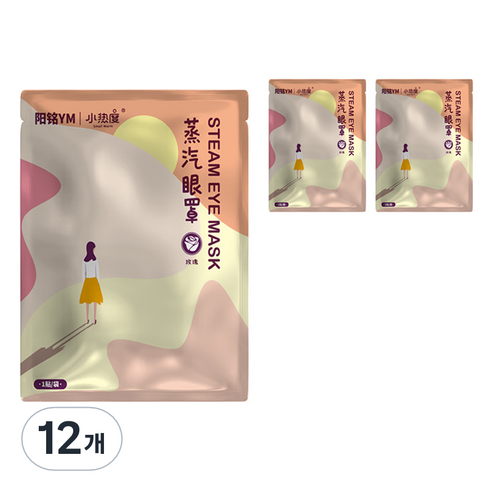 스몰웜 오와이규 힐링 온열 안대 로즈, 12개, 10개입