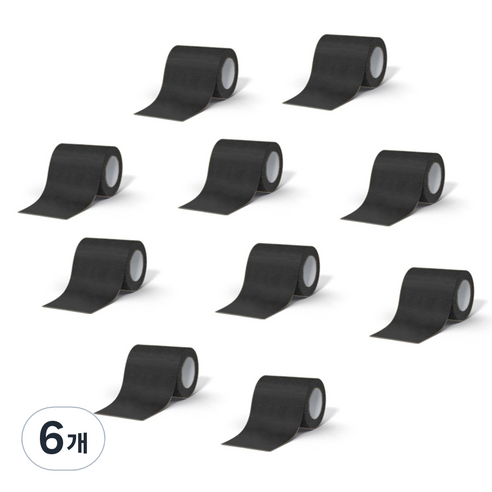 데이바이데이 바른생활이야기 밴드 7.5cm x 4.5m 블랙, 6개, 10개입