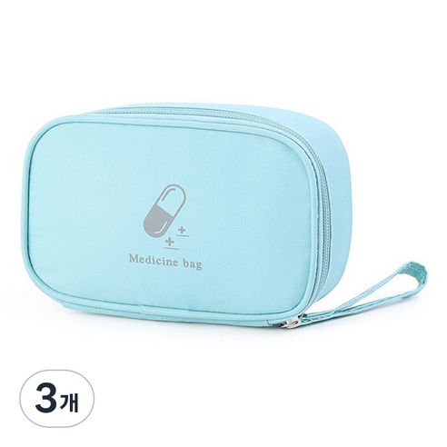 휴대용 가정 구급약 상자 파우치 03 블루 소, 3개