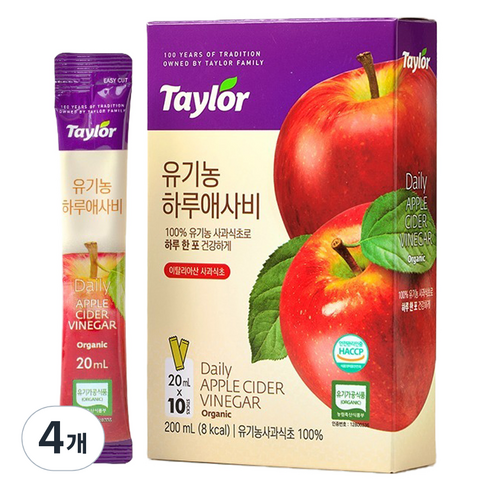 테일러 유기농 하루애사비 10p, 200ml, 4개