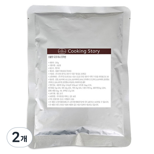 쿠킹스토리 초콜릿 다크 미니 모카빈, 300g, 2개