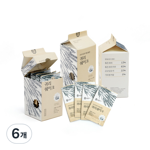 착한습관 코코넛슈가를 넣은 귀리쉐이크 4개입, 160g, 6개