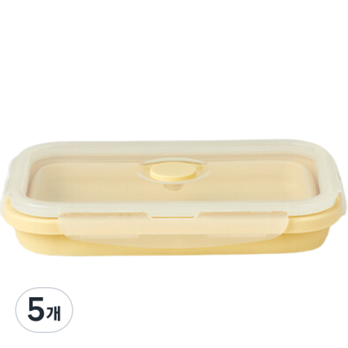 모던하우스 스팀홀 실리콘 밀폐용기 800ml, 5개, 단품