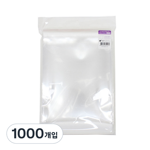 포포팬시 무지 접착 OPP 포장팩 9호, 투명, 1000개입