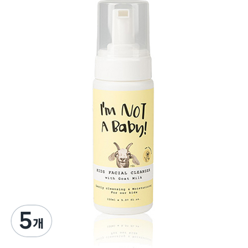 아임낫어베이비 고트밀크 키즈 페이셜 클렌져, 150ml, 5개