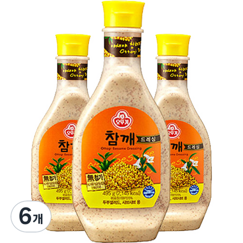 오뚜기 참깨드레싱, 495g, 6개