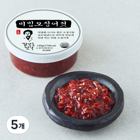 동광 김정숙 젓갈 비빔오징어젓, 120g, 5개