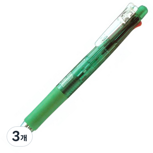 클립온 멀티 다색펜 B4SA1, 그린, 3개