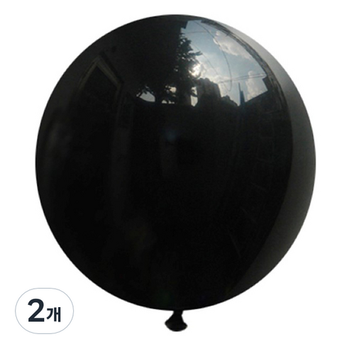 제이벌룬 셈퍼텍스 90cm 대형풍선, 080 블랙, 2개