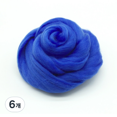위빙 / 마크라메 재료 펠트실 50g, 28 블루, 6개