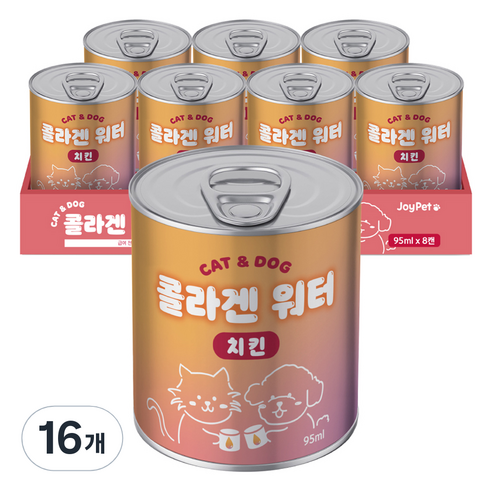 조이펫 반려동물 간식 콜라겐 워터, 치킨, 95ml, 16개