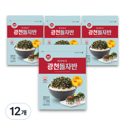 바다모아 광천 돌자반, 55g, 12개