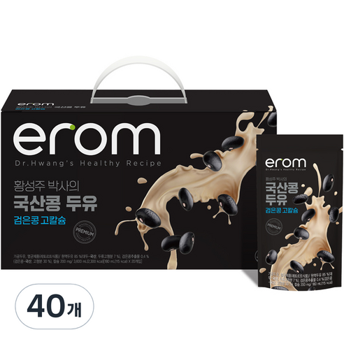 이롬 황성주 박사의 검은콩 고칼슘 두유, 180ml, 40개