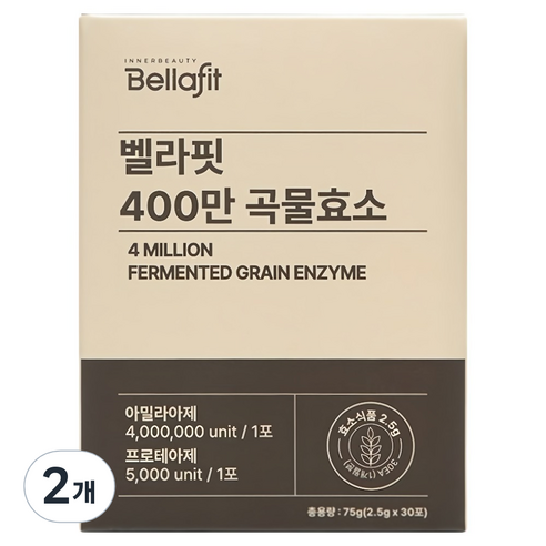 벨라핏 400만 곡물효소 30p, 2개, 75g