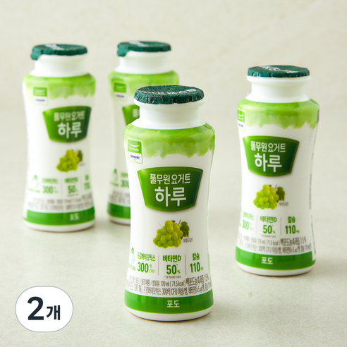 풀무원 다논 하루 요거트 포도, 120ml, 4개입, 2개