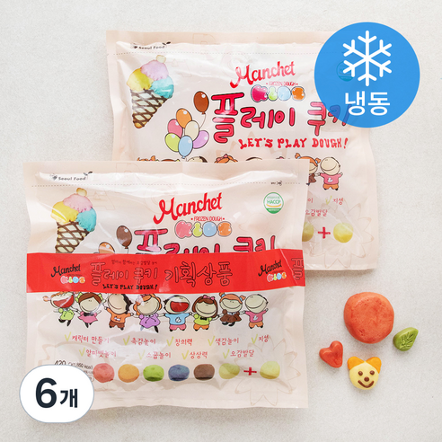 맨치트 플레이 쿠키 (냉동), 60g, 7개입, 6개