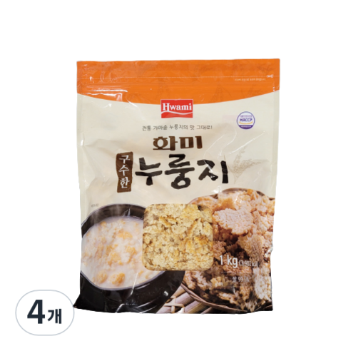 화미 구수한 누릉지, 1kg, 4개