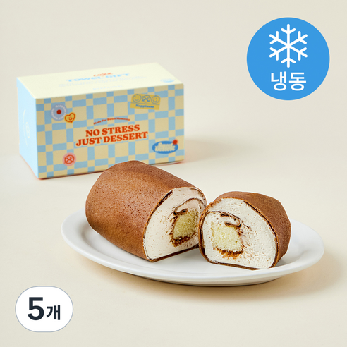 빌리엔젤 쿠키 카페오레 수건 케이크 (냉동), 125g, 5개