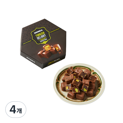 코스카 초콜릿 코티드 터키쉬딜라이트 피스타치오, 140g, 4개