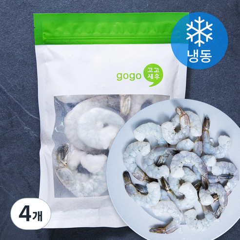 고고새우 생칵테일새우 16/20 (냉동), 300g(특특대), 4개