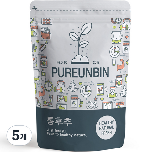 푸른빈 통 흑후추, 600g, 5개