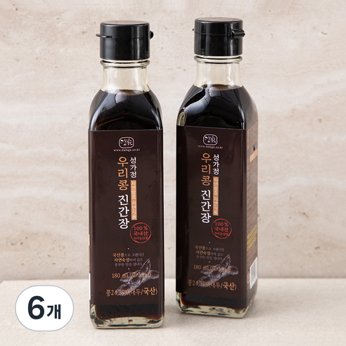 담가 우리콩 진간장, 180ml, 6개