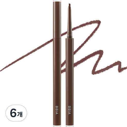 삐아 라스트 오토 젤 아이라이너 슬림 0.1g, 쇼콜라봉봉S, 6개