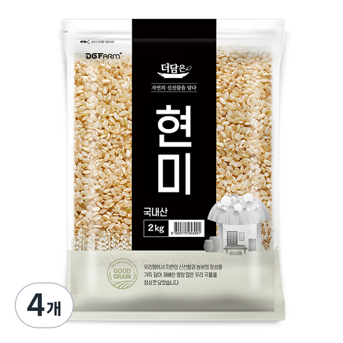 더담은 국산 현미, 2kg, 4개