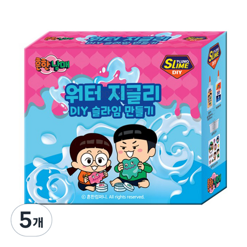 흔한남매 워터 지글리 DIY 슬라임 만들기, 5개, 투명색